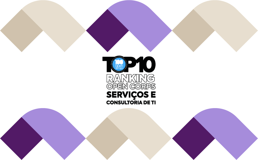 Logo do Prêmio TOP 10 Ranking Open Corps de Serviços e Consultoria de TI