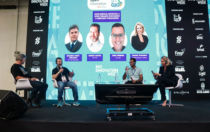 Galeria de Imagens da Palestra no Rio Innovation Week com Marcio Castro, CEO da RTM, e executivos da BDM (Big Data Mining), Embratel e Prill Tecnologia